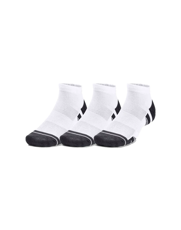 UNDER ARMOUR UNDER ARMOUR Unisex UA Performance Tech 3-Pack Low Cut Socks 1379504-9191 White