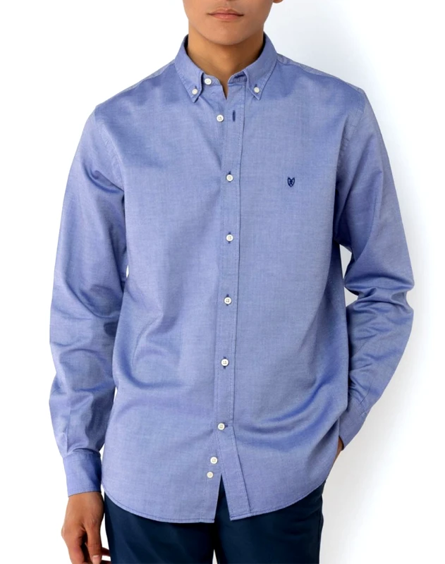 THE BOSTONIANS THE BOSTONIANS ΠΟΥΚΑΜΙΣΟ OXFORD REGULAR FIT 3AAP0571-SAX Indigo