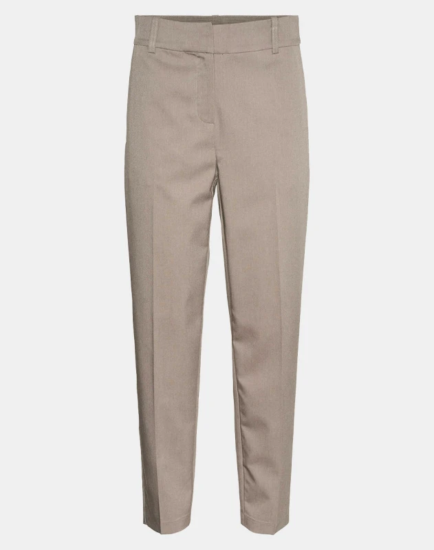 VERO MODA VERO MODA VMNILA MW TAPERED PANT NOOS 10320940-Moon Rock SandyBrown