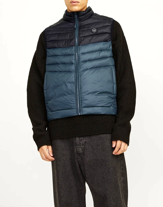 JACK&JONES JACK&JONES JJESPRINT BODYWARMER COLLAR NOOS 12258457-Magical Forest DarkGreen
