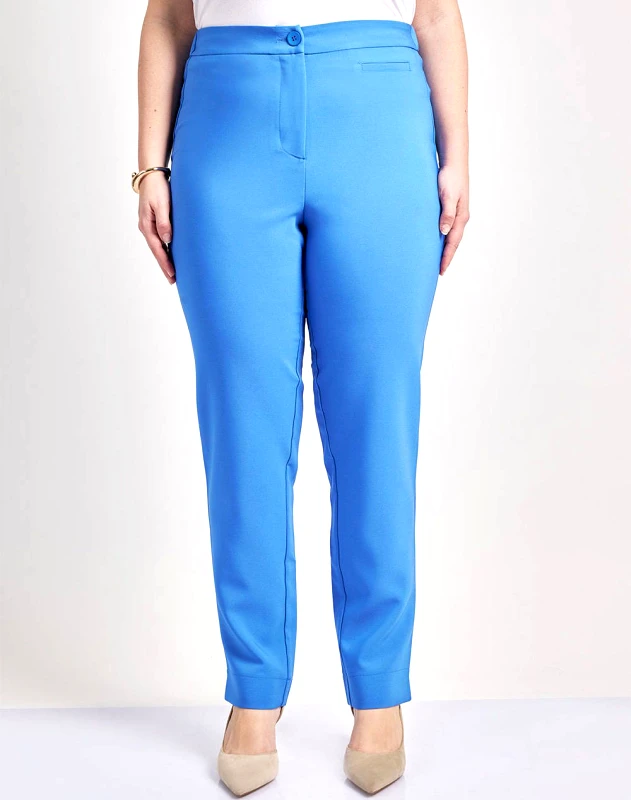 PARABITA PARABITA Παντελόνι κρεπ slim fit 012510207556-024 Indigo