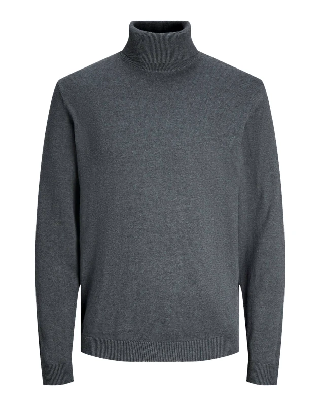 PRODUKT PRODUCT PKTORI BASIC KNIT ROLL NECK 12194865-Mountain Spring Gray