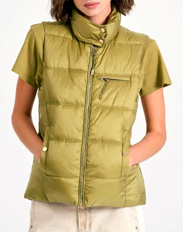 FUNKY BUDDHA FUNKY BUDDHA Γυναικείο Γιλέκο FBL011-100-01-HERBAL GREEN Olive