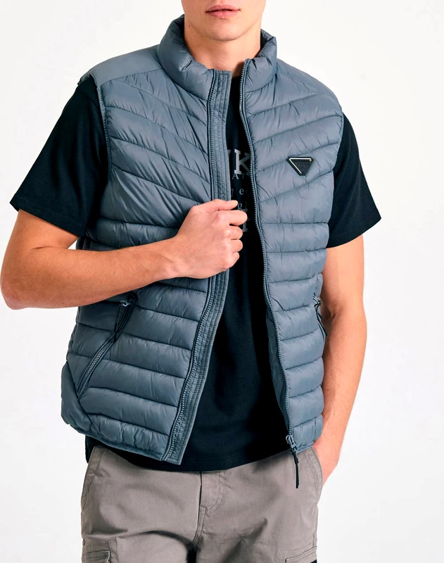 FUNKY BUDDHA FUNKY BUDDHA Ανδρικό Γιλέκο FBM011-001-01-STEEL GREY Gray