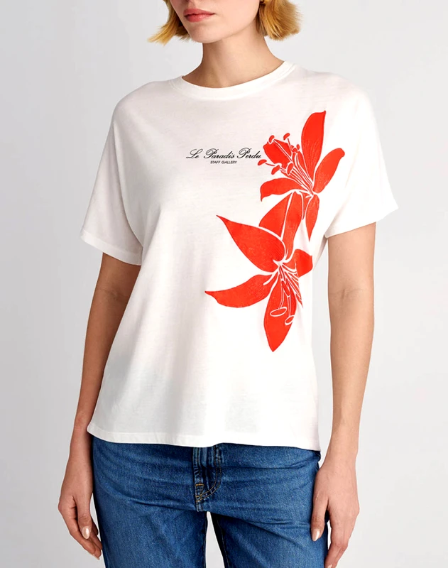 STAFF STAFF Minnie T-Shirt Short Sleeve 100%Cotton 63-008.053-Ν0000 OffWhite