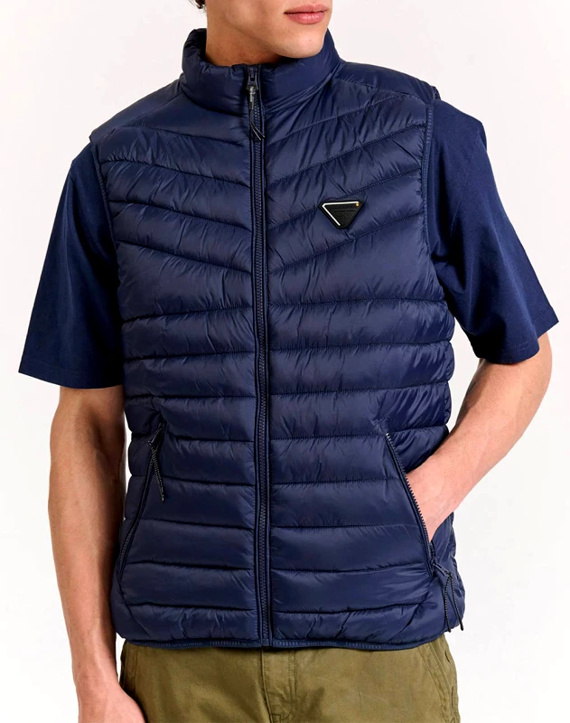 FUNKY BUDDHA FUNKY BUDDHA Ανδρικό Γιλέκο FBM011-001-01-NAVY NavyBlue