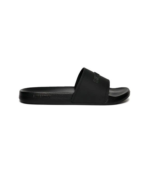 SUPERDRY SUPERDRY D2 SDNA LOGO POOL SLIDE ΠΑΠΟΥΤΣΙ ΑΝΔΡΙΚΟ MF310271A-02A TotalBlack