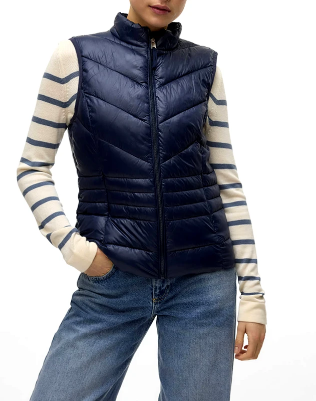 VERO MODA VERO MODA VMSORAYASIV SHORT WAISTCOAT BOO 10289449-Navy Blazer NavyBlue