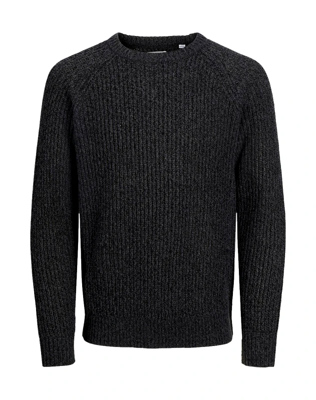 JACK&JONES JACK&JONES JJJONES KNIT CREW NECK JNR 12267510-Asphalt DarkSlateGrey