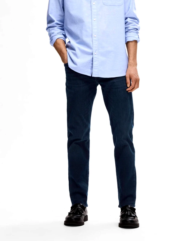 SELECTED SELECTED SLH196-STRAIGHT SCOTT 6155 BB JNS NOOS 16072113-Blue Black Denim DenimDarkBlue