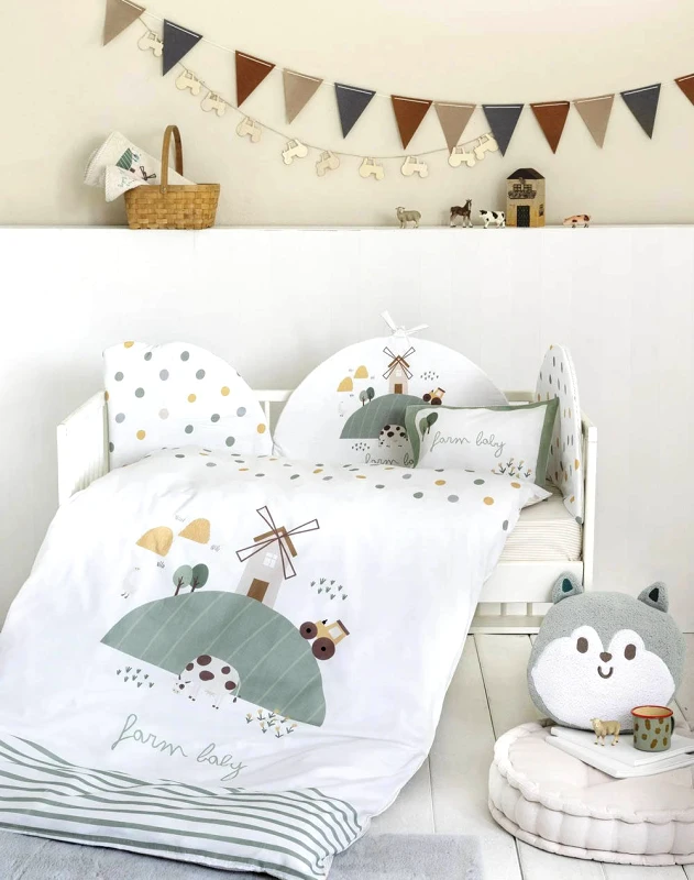 NIMA HOME NIMA Κουβερλί Κούνιας - Farm Baby (Διάστασεις: 100 x140 εκ) N34365