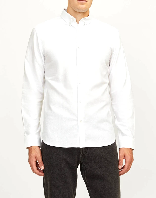 JJ REBEL JJ REBEL JREBOSCAR SHIRT LS NOOS 12264384-WHITE White