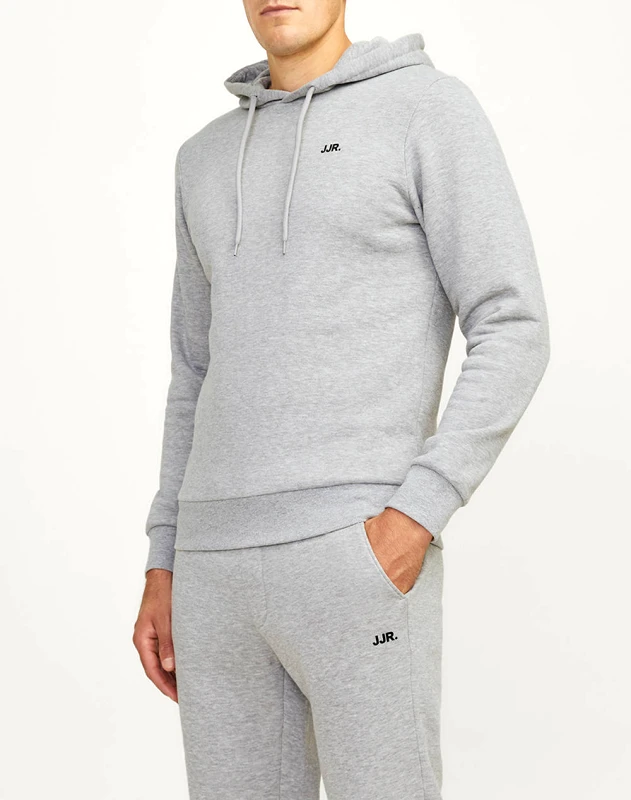 JJ REBEL JJ REBEL LOGO SWEAT HOOD NOOS 12263852-Light Grey Melange LightGray