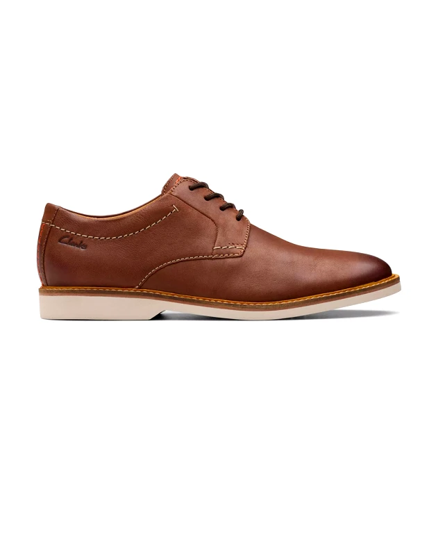 CLARKS CLARKS Atticus LTLace 26172070-Dark Tan Lea Tan