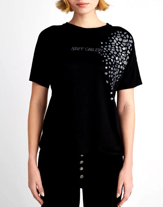 STAFF STAFF Agatha T-Shirt Short Sleeve 63-011.053-Ν0090 Black