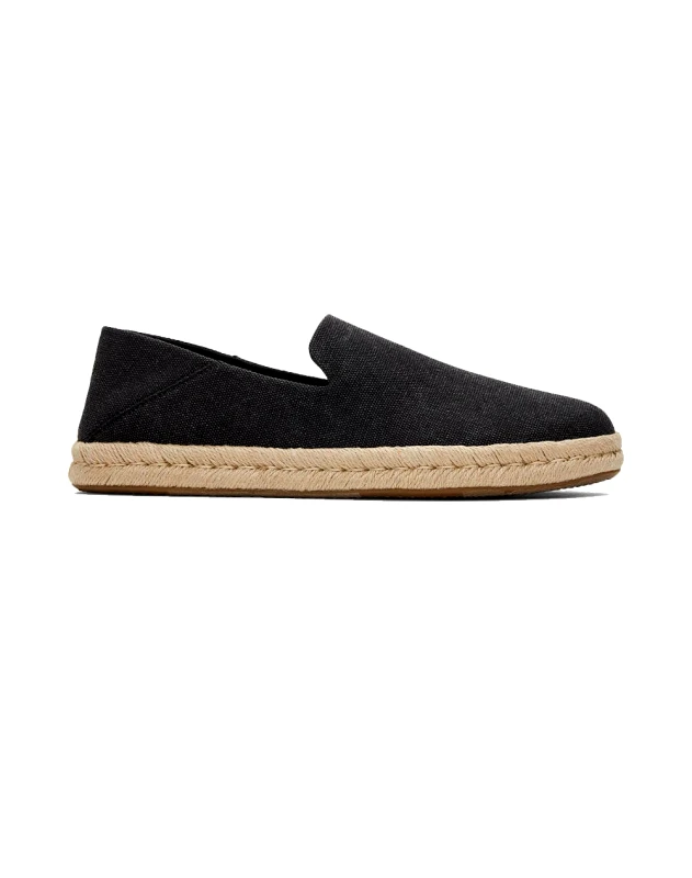 TOMS TOMS BLK RCLD CTN CVS MN SANTGO ESP 10019869-BLACK Black