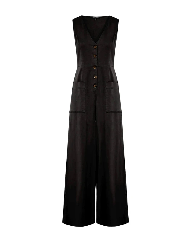 FUNKY BUDDHA FUNKY BUDHA Γυναικεία Ολόσωμη φόρμα/Σορτς FBL011-112-12-BLACK Black