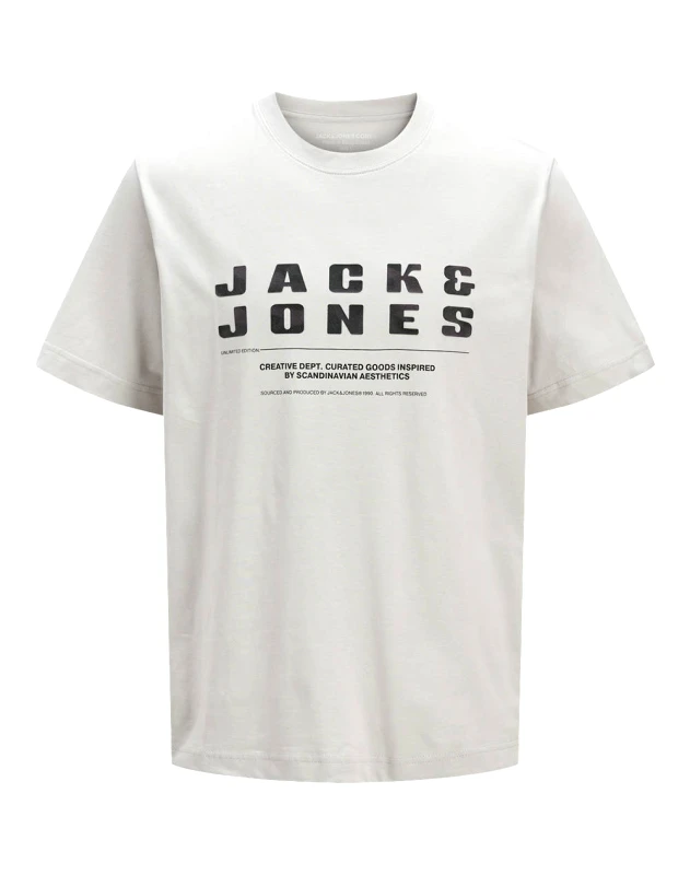 JACK&JONES JACK&JONES JCORECHARGE FRONT BRANDING TEE CRE JNR 12274730-Lilac Marble Ecru