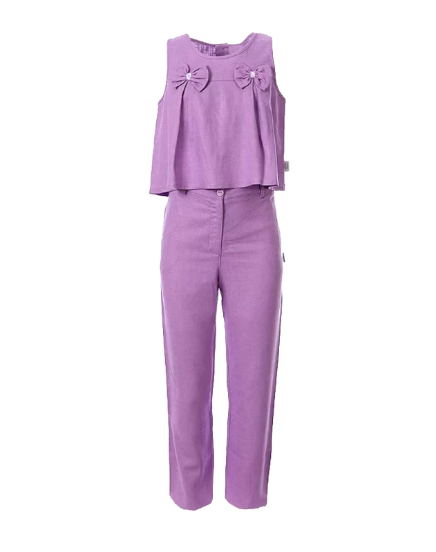 MATOU MATOU ΣΕΤ ΠΑΝΤΕΛΟΝΙ ΠΑΙΔΙΚΟ GIRL 2S25-MF3140-PURPLE Purple