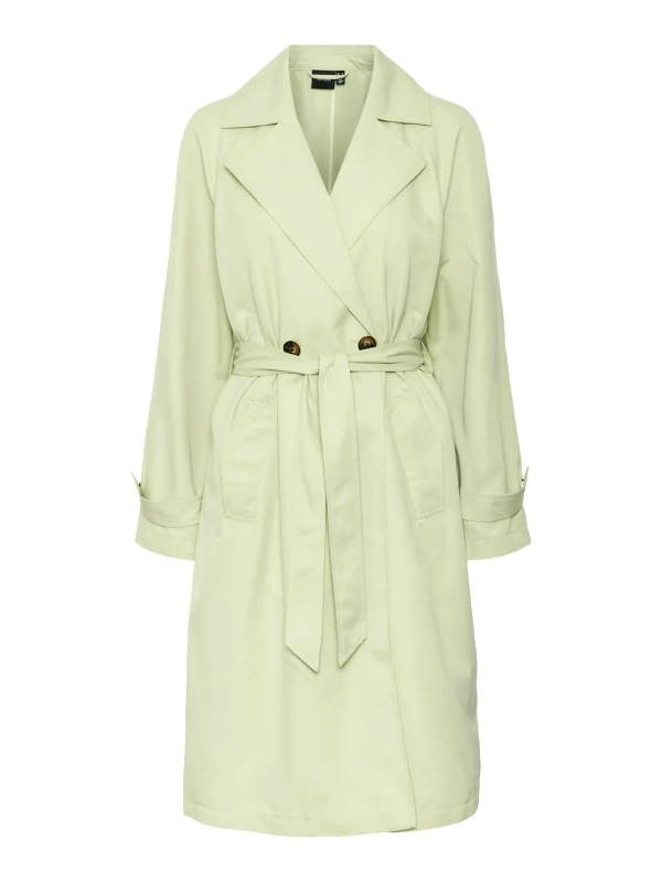 VERO MODA VERO MODA VMLOU LONG TRENCHCOAT NOOS 10257581-Reseda MintGreen