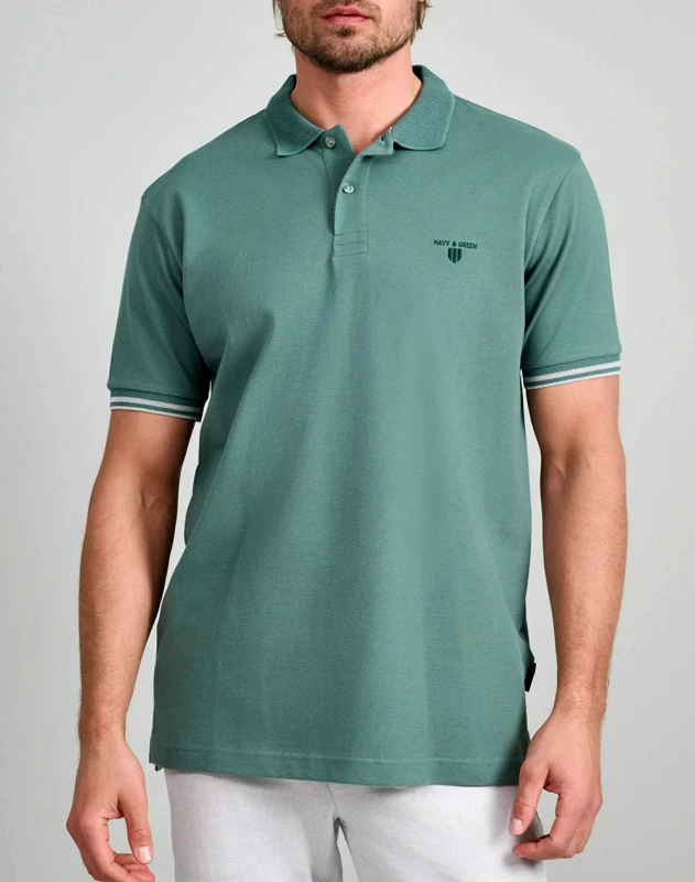 NAVY&GREEN NAVY&GREEN ΜΠΛΟΥΖΑ ΠΟΛΟ 24EY.024/PL-SMOKE PINE Green