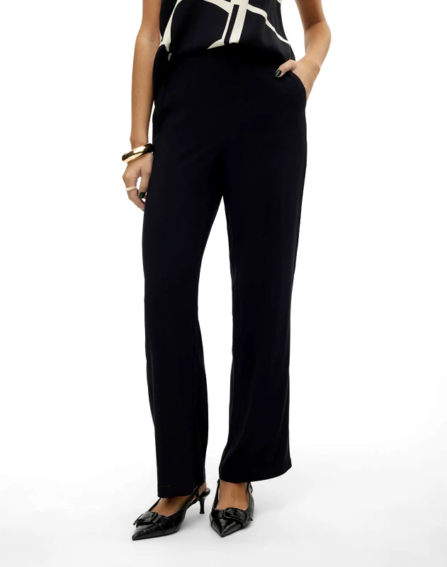 VERO MODA VERO MODA VMEASY JOY HW WIDE PANTS WVN GA 10297357-BLACK Black
