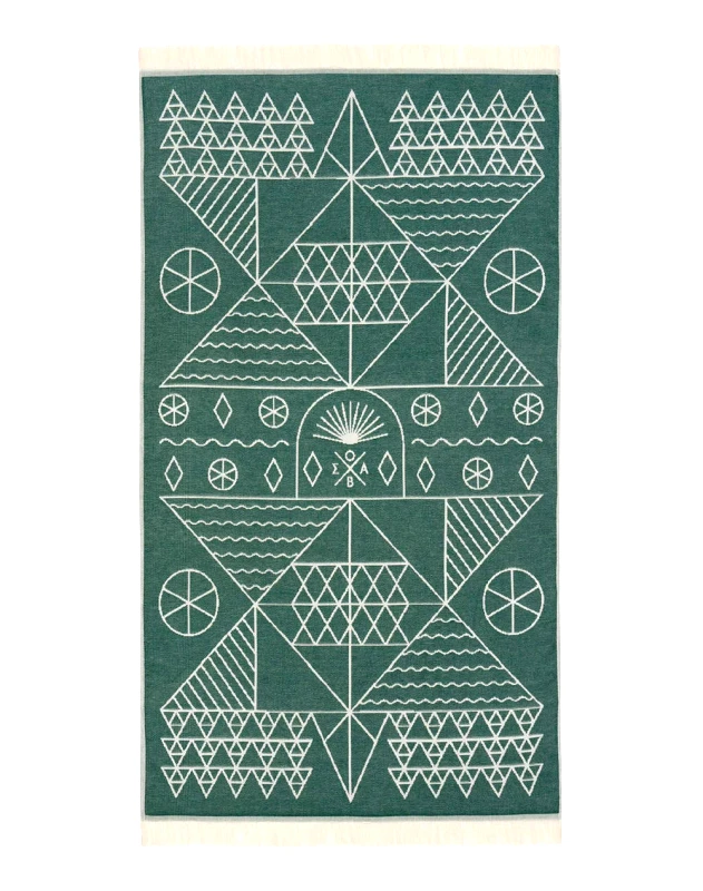 SUN OF A BEACH SUN OF A BEACH Feather Beach Towel (Διαστάσεις: 95 x 160εκ.) PT/TN/VER-Tinos Verdona Green