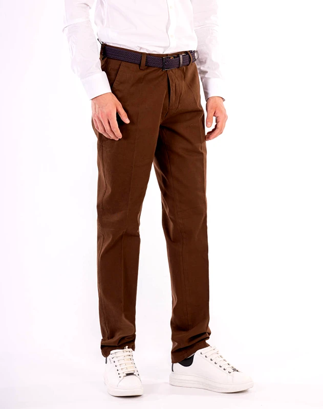 LEXTON LEXTON CHINO PANTS 09.32.BA-TOBACCO DarkBrown