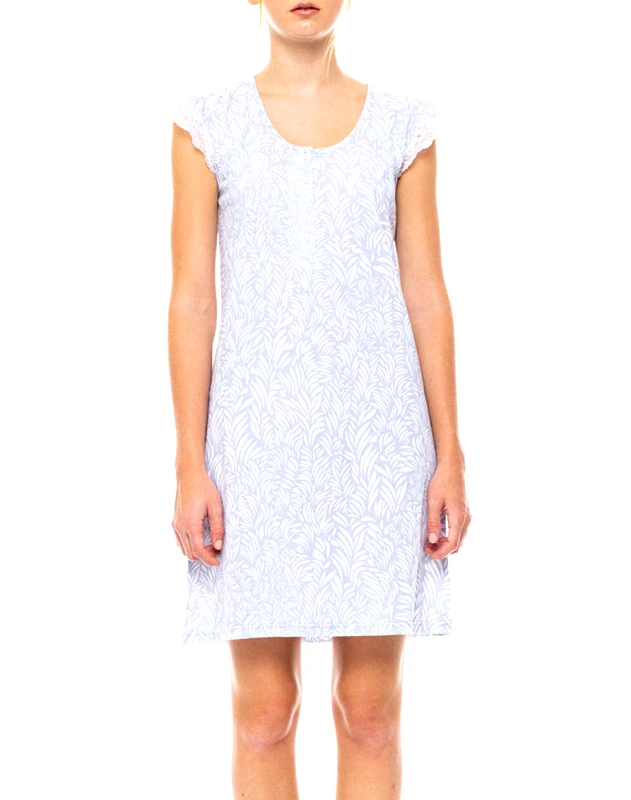 PINK LABEL PINK LABEL NIGHTGOWN ICE BLUE FLEUR S1500-TYPE Violet