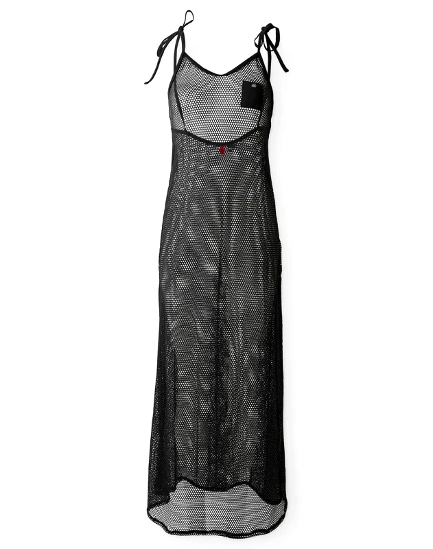 HUGO HUGO MESH BEACH DRESS 10271287 01 50540318-001 Black