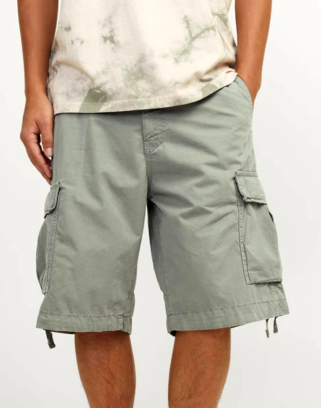 JACK&JONES JACK&JONES JPSTCOLE JJTUCKER CARGO SHORT SN 12253122-Agave Green Khaki