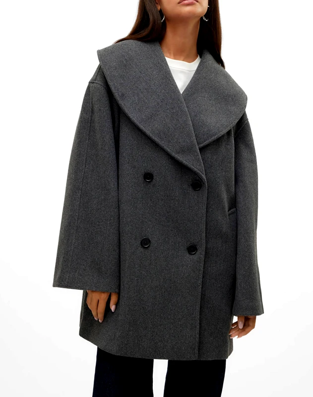 AWARE BY VERO MODA AWARE BY VERO MODA VMLONDYN LS COAT VMA 10310000-Dark Grey Melange DarkGray