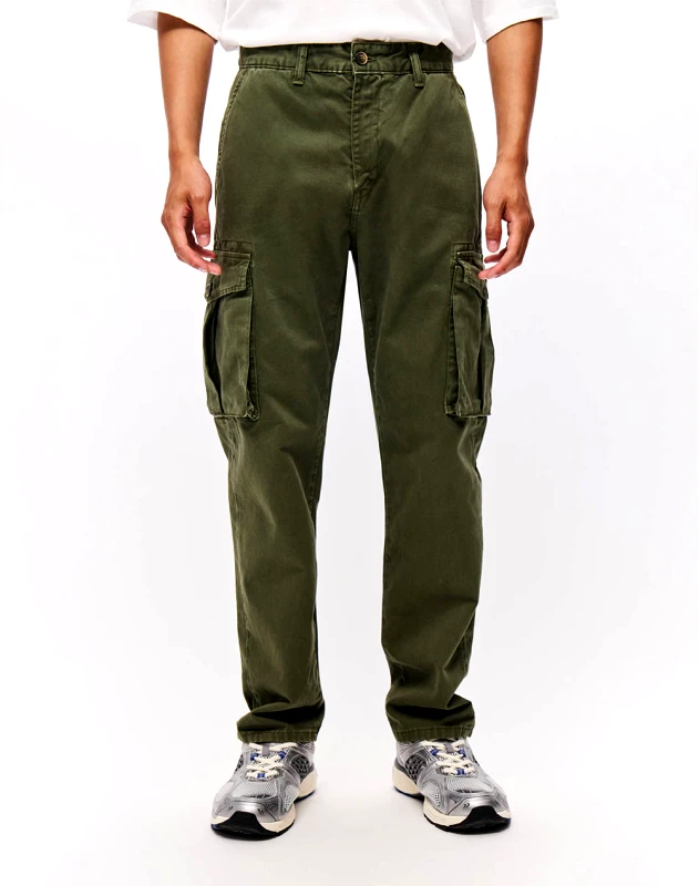 DIRTY LAUNDRY DIRTY LAUNDRY TAPERED CARGO TROUSERS DLMP000126-KHAKI Khaki