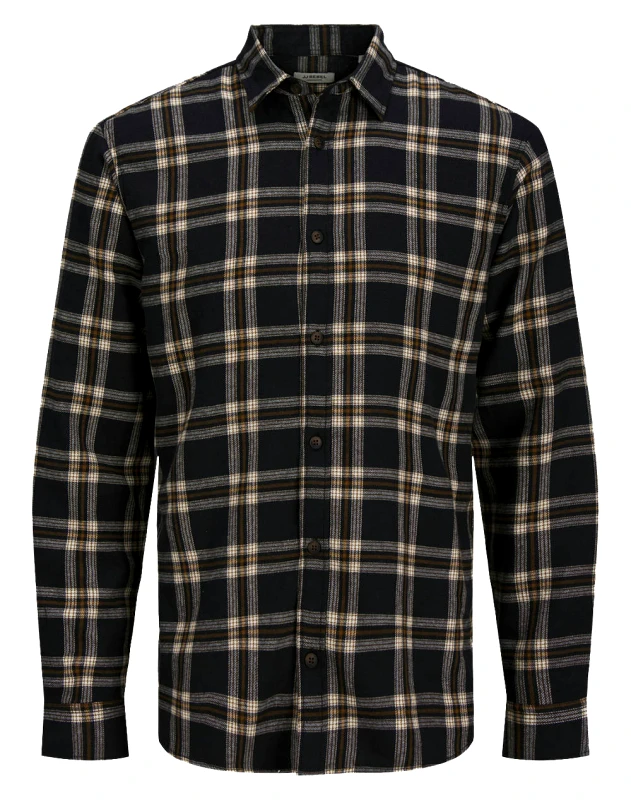 JJ REBEL JJ REBEL JREBCHASE CHECK SHIRT LS 12266775-BLACK Black