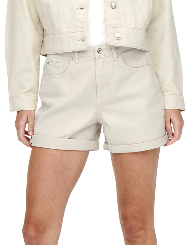 ONLY ONLY ONLPHINE DNM SHORTS NOOS 15196224-ECRU Ecru