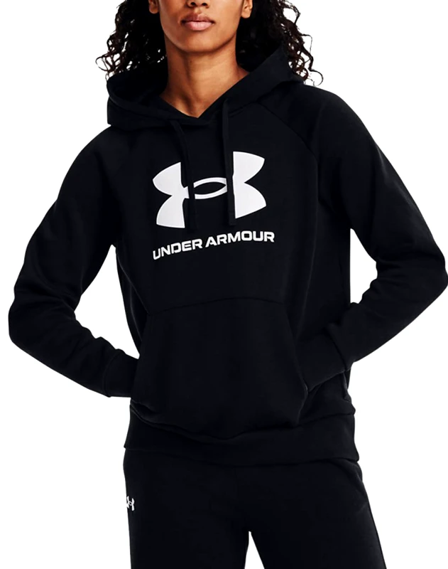 UNDER ARMOUR UNDER ARMOUR Women''s UA Rival Fleece Big Logo Hoodie 1379501-001 Black
