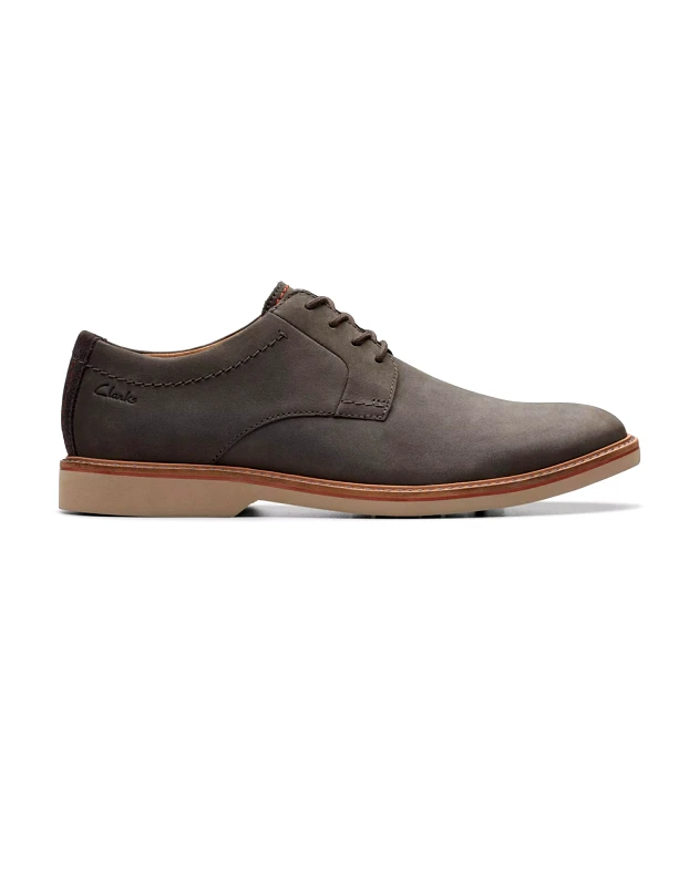 CLARKS CLARKS Atticus LTLace 26176083-Dark Grey Nubuc DarkGray