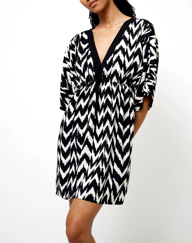 ARUELLE ARUELLE Zaila Dress ss25 39.01.23.791-Ecru&black,mult Multi