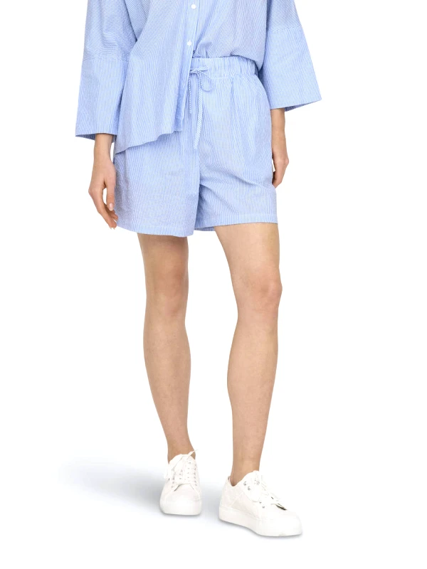 ONLY ONLY ONLAUGUSTA SHORTS WVN NOOS 15347659-Cloud DancerBLUESTRIPES LightBlue