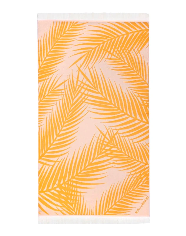 SUN OF A BEACH SUN OF A BEACH Feather Beach Towel (Διαστάσεις: 95 x 160εκ.) PT/PLS/SUY-Palm Springs Super Yellow Orange