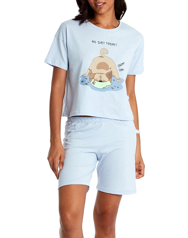 COTTON MANIA COTTONMANIA 15939 CRAZY FARM ΠΥΤΖ. ΓΥΝ. ΚΜ-ΚΠ NOT TODAY 15939CF-1000 LightBlue