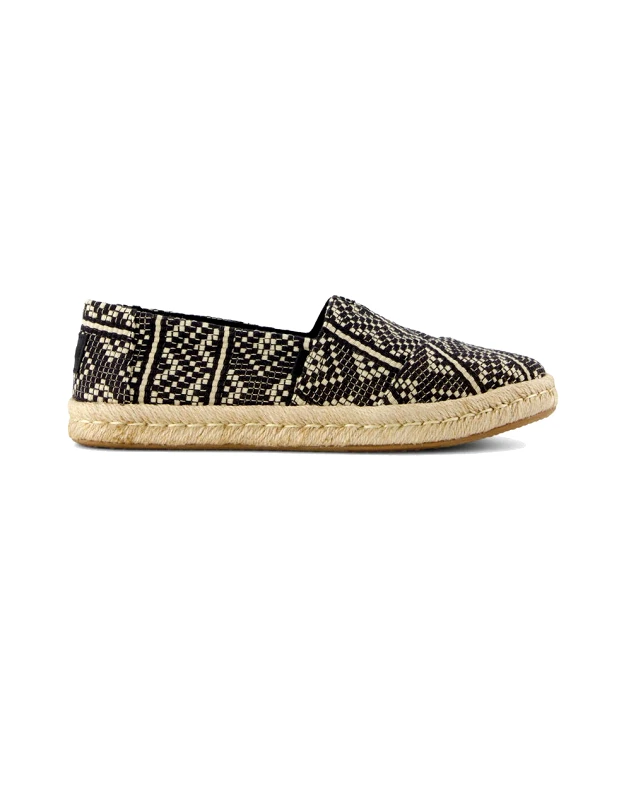 TOMS TOMS BLK DIMND GLBL WVN WM ALROPE ESP 10021886-BLACK Black