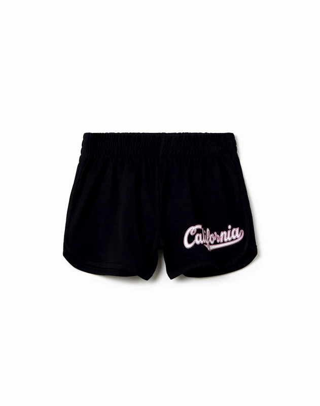OVS OVS SHORT W/PRINT 2263269-BLACK BEAUTY Black