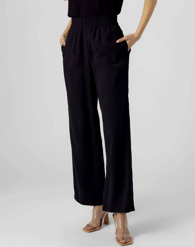 VERO MODA VERO MODA VMCARMEN HW WIDE PULL-ON PANT NOOS 10278926-BLACK Black