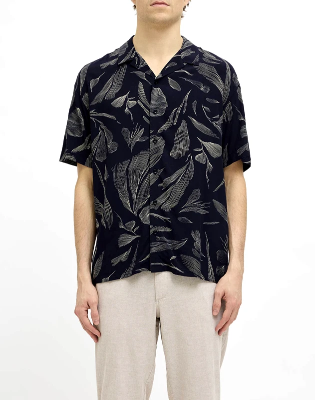 JJ REBEL JJ REBEL JREBBERN RESORT SHIRT SS 12270270-Sky Captain DarkBlue