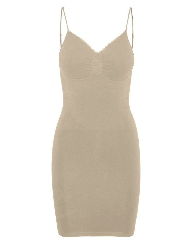 VERO MODA VMSILLA SHAPE LACE DEEP BACK DRESS 10317068-White Pepper Ecru φωτογραφία
