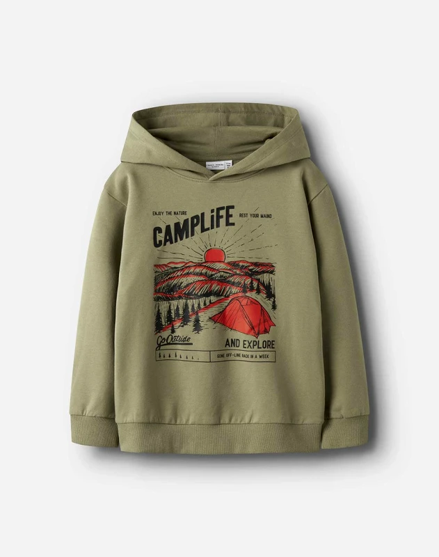 NAME IT NAME IT NKMVUGO LS NREG SWEAT WH BRU 13234313-MermaidCamplife Khaki