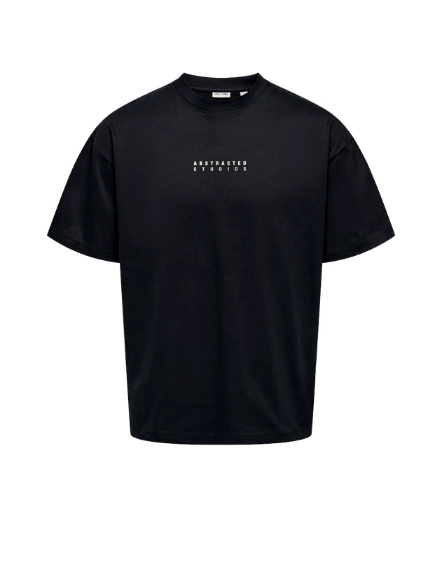 ONLY&SONS ONLY&SONS ONSPARKER SS LOOSE TEE 22035566-Jet BlackLOSTCITIES Black