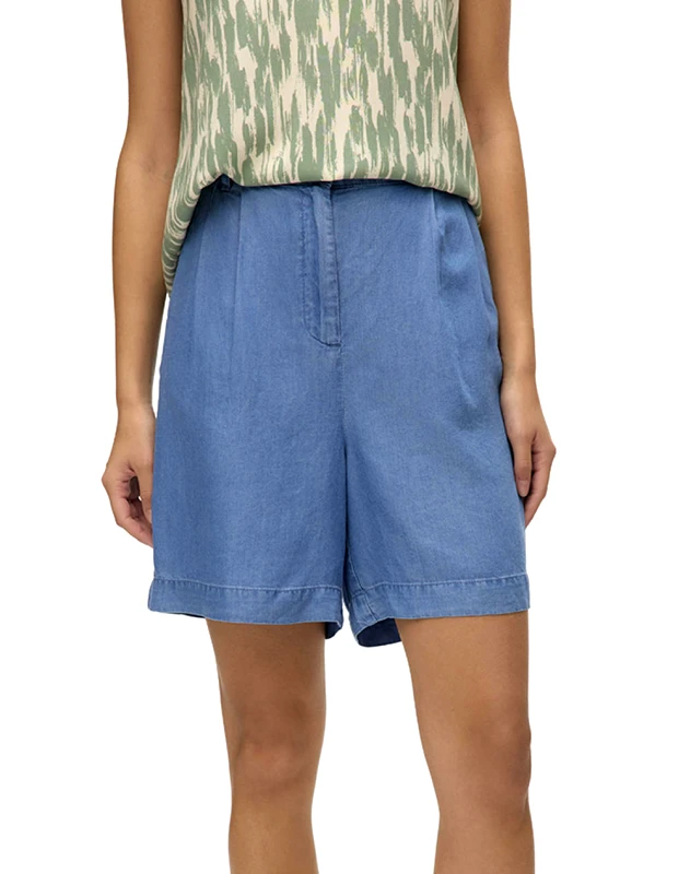 VERO MODA VERO MODA VMFLEUR HW BERMUDA TENCEL SHORTS GA 10326063-Medium Blue Denim DenimBlue