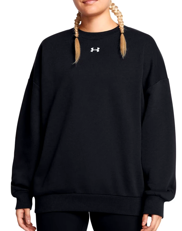 UNDER ARMOUR UNDER ARMOUR Rival Fleece OS Crew 1386463-001 Black